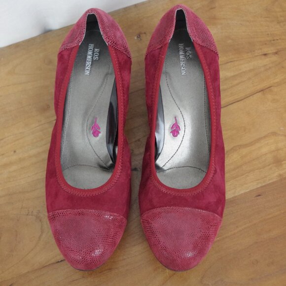 Ross Hommerson Red Leather Wedge Shoes Size 10M - Picture 8 of 8
